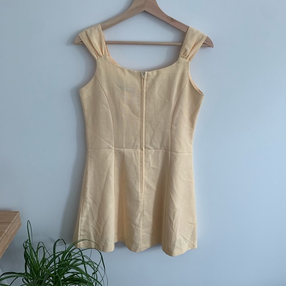 Vintage - Sweet Yellow Linen Dress - Picture 3 of 7